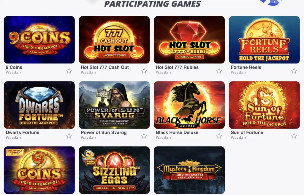 Glory Casino tournament: Games