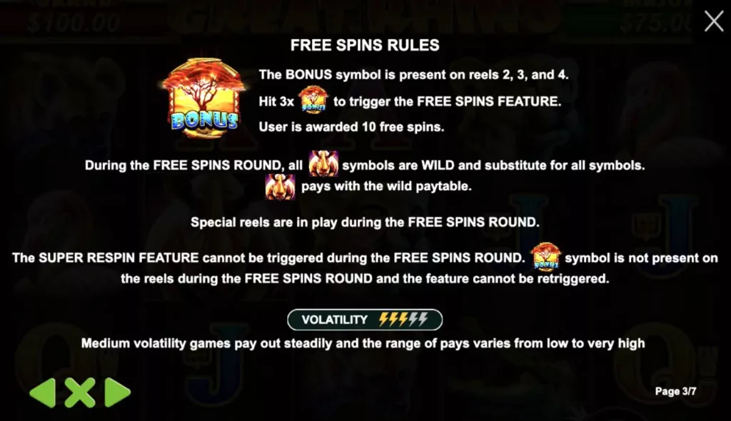 great rhino free spins