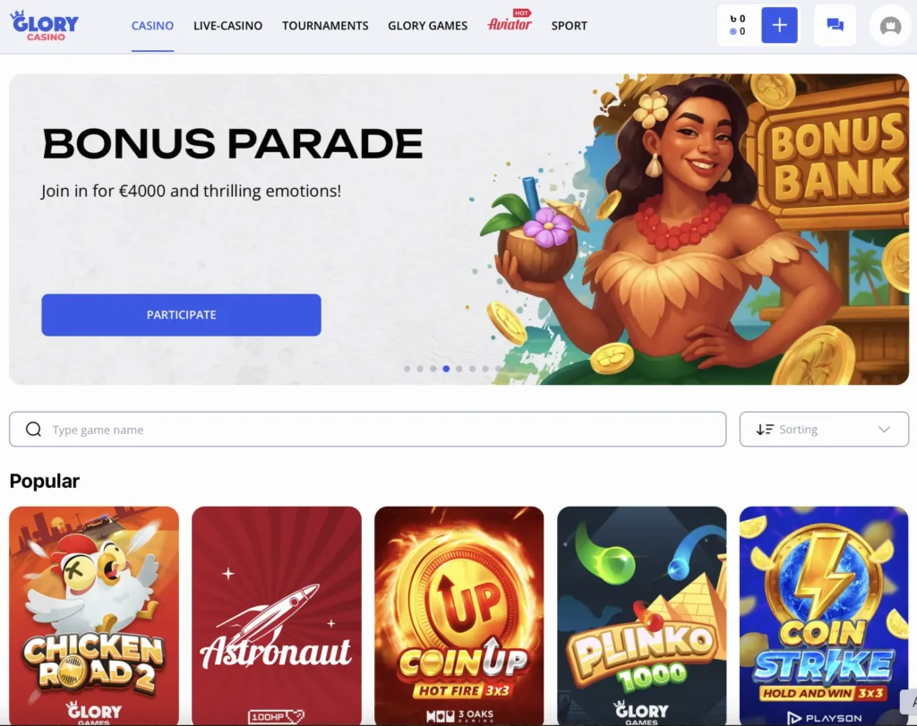 How to Play at Glory Casino