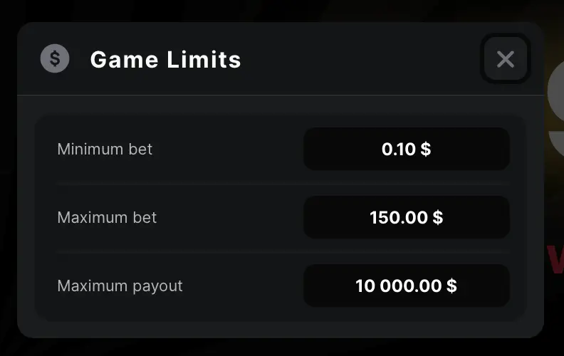 Astronaut Game Limits for deposits and withdrawal