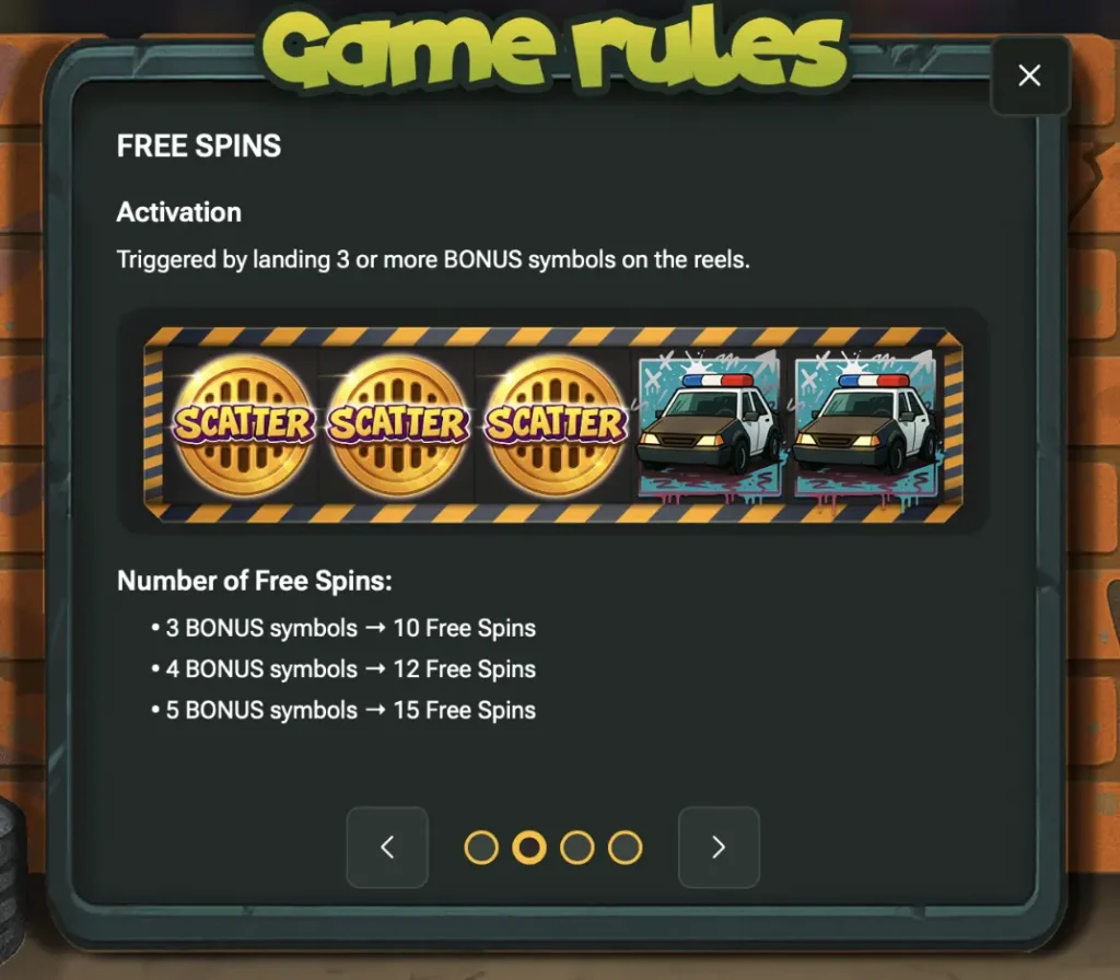 Rules for activating the free spins bonus round with Scatter symbols in Chicken Royal